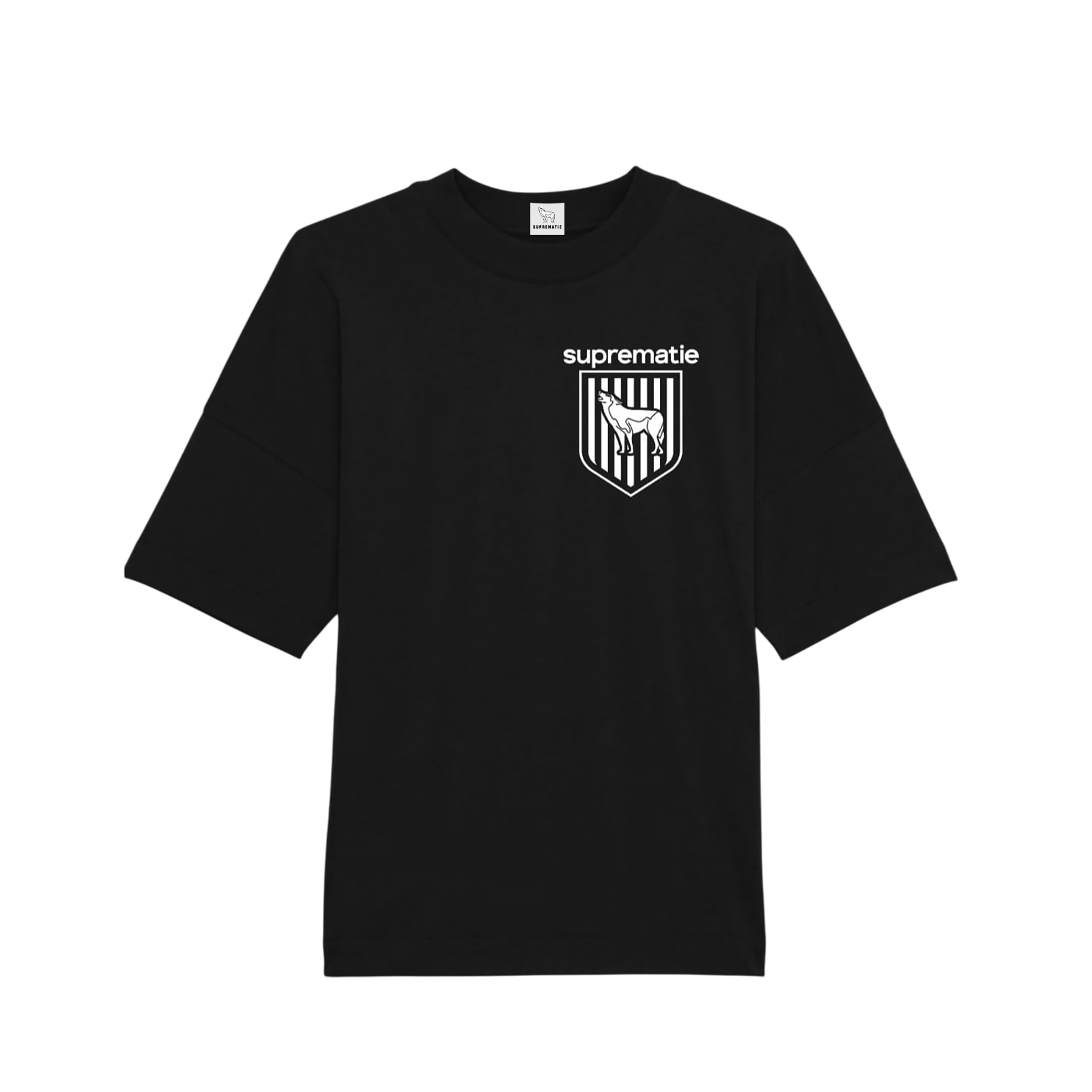T-SHIRT OVERSIZE SUPREMATIE CREST NOIR